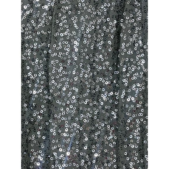 Size Small INC NAVY BLUE SEQUIN EMBELLISHED BLOUSON TOP Shirt‎ Blouse Summer - Picture 2 of 5